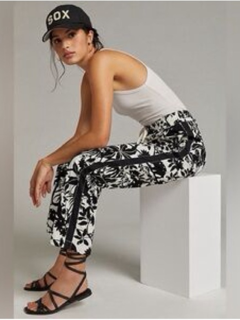 Maeve Tenley Twill Track Pants in Cat
